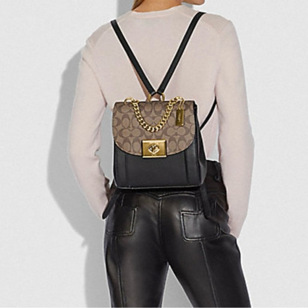 Coach Black and Brown Backpack